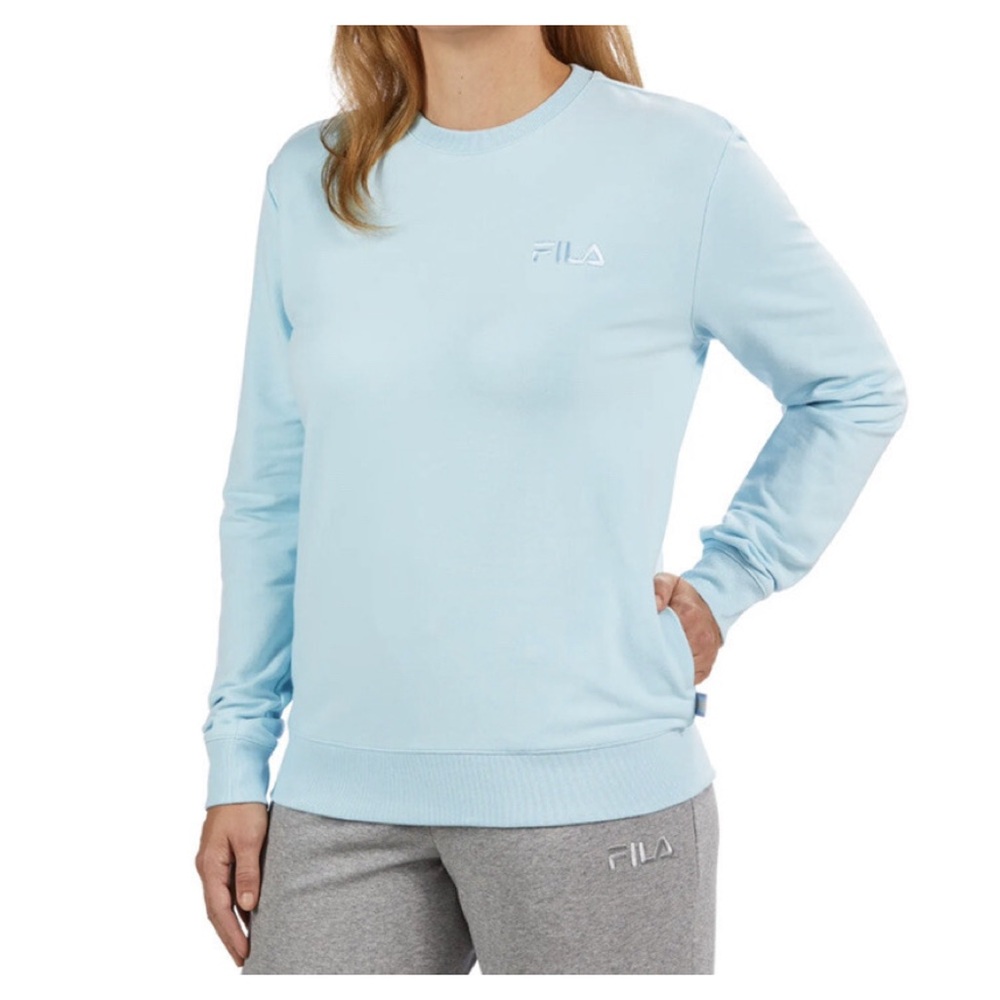FILA Women's Midweight French Terry Crewneck Long Sleeve Sweatshirt